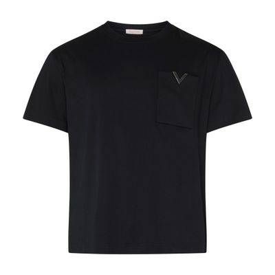 VALENTINO GARAVANI Cotton T-shirt with V detail