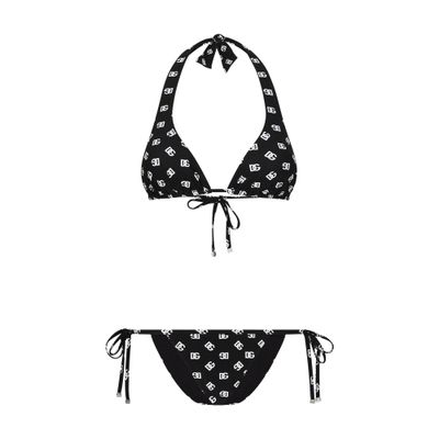 Dolce & Gabbana Triangle bikini with DG logo print