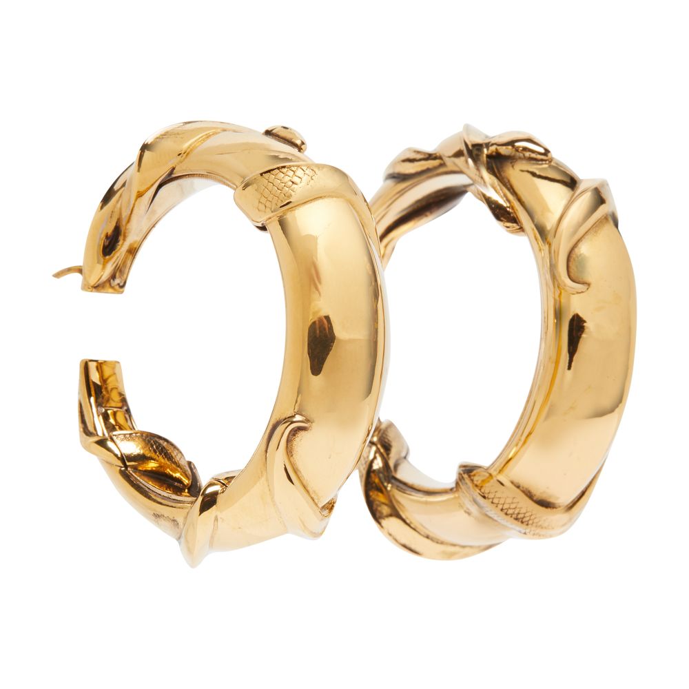 Alexander McQueen Snake hoop earrings