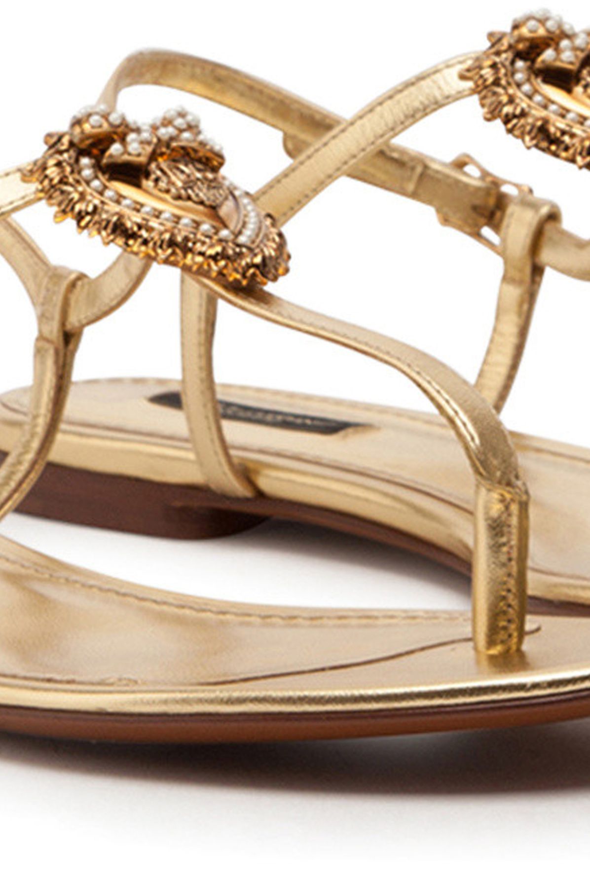 Dolce & Gabbana Nappa leather Devotion thong sandals