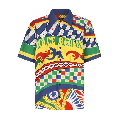 Dolce & Gabbana Hawaiian Carretto Print Popeline Shirt