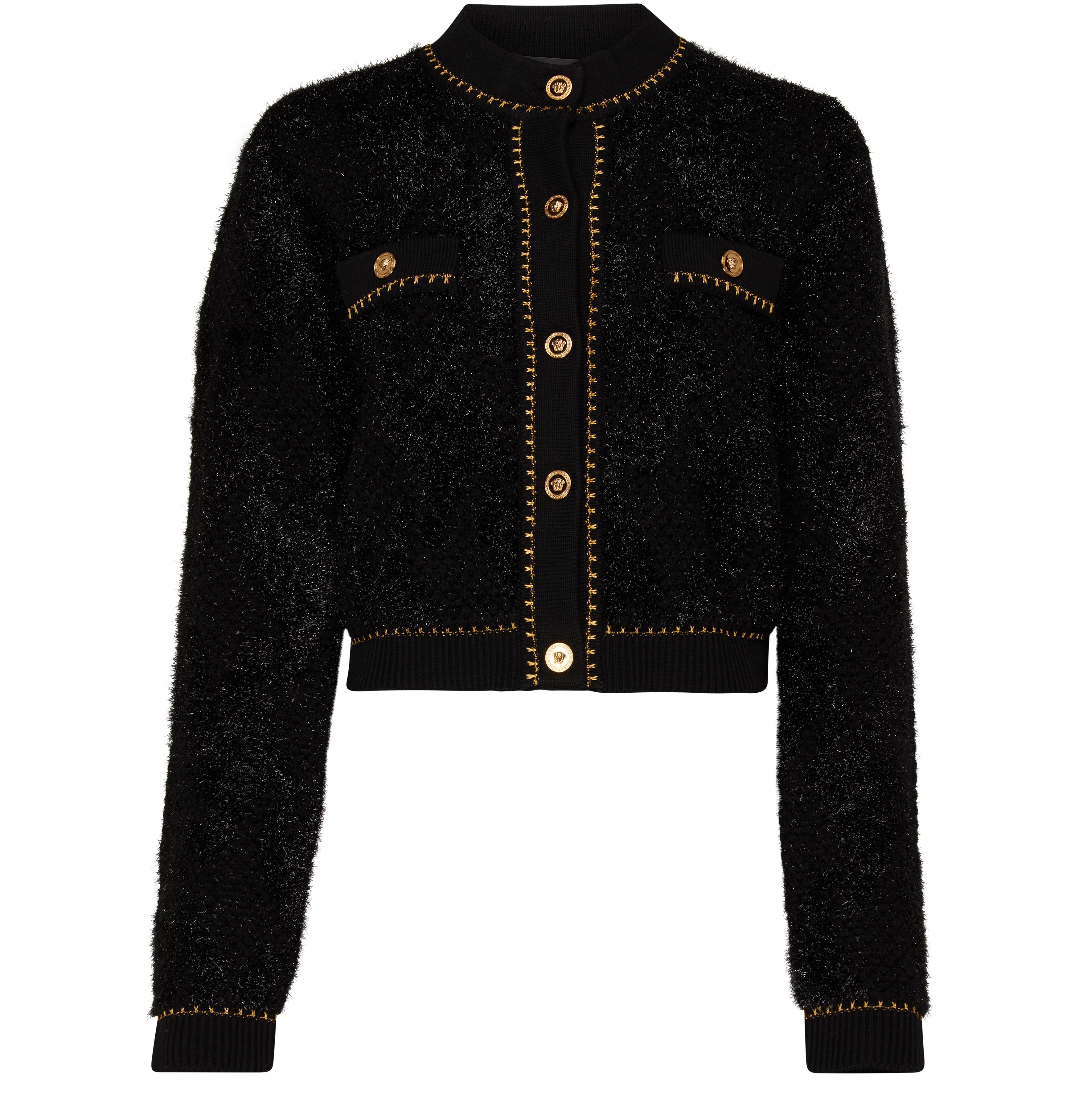 Versace Medusa tweed cardigan