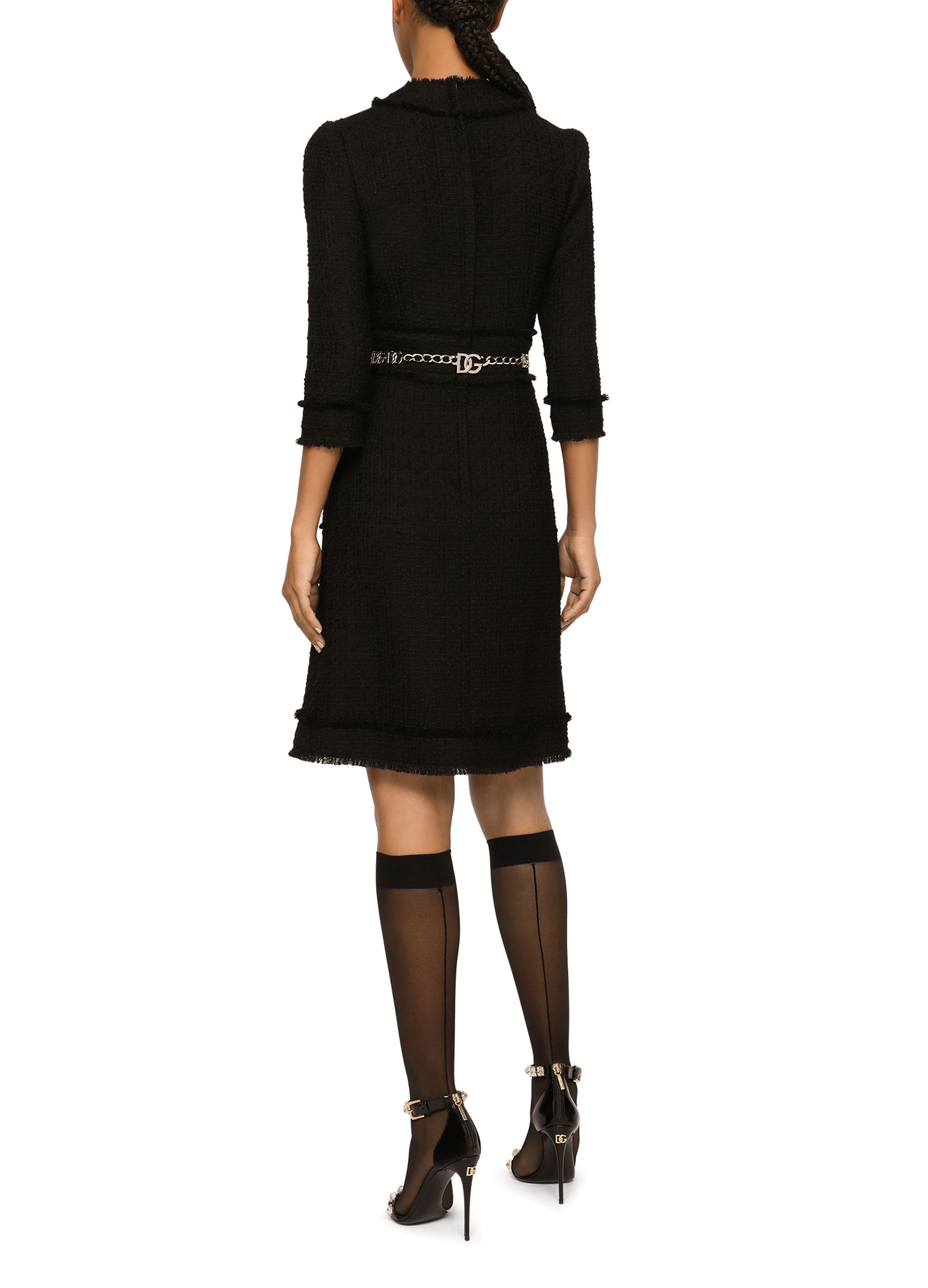 Dolce & Gabbana Raschel tweed mini dress