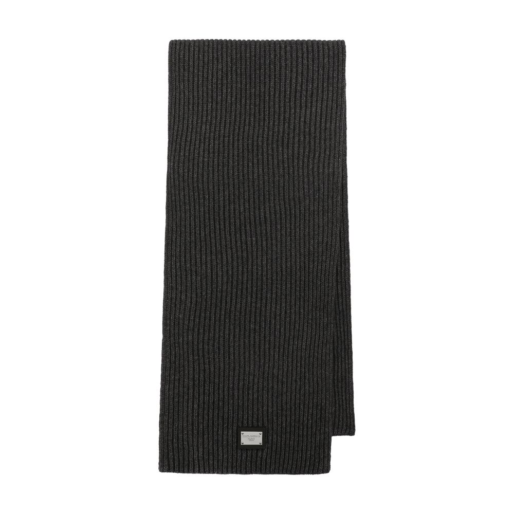 Dolce & Gabbana Wool scarf with DG patch