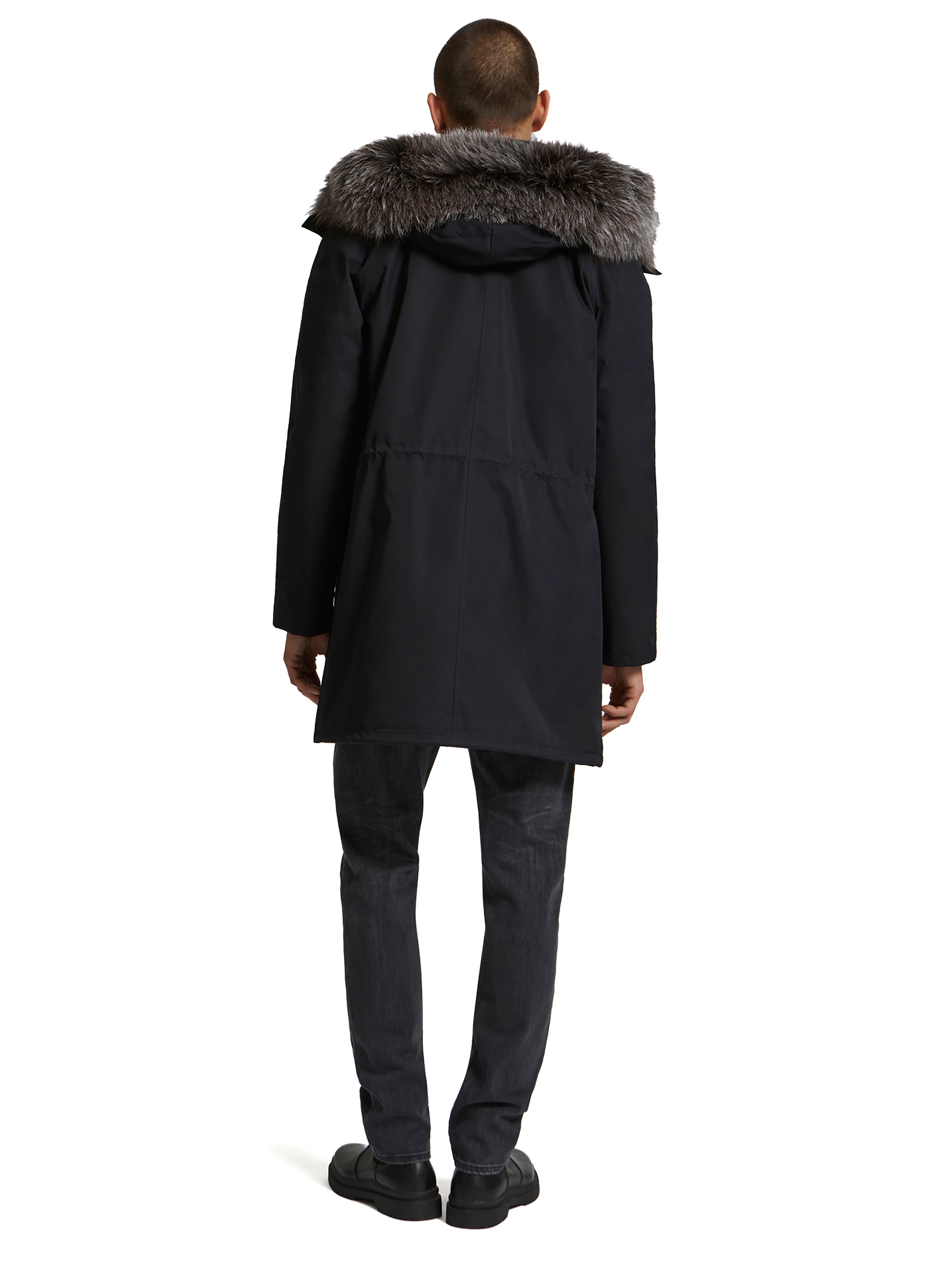 Yves Salomon Iconic cotton blend and fur parka