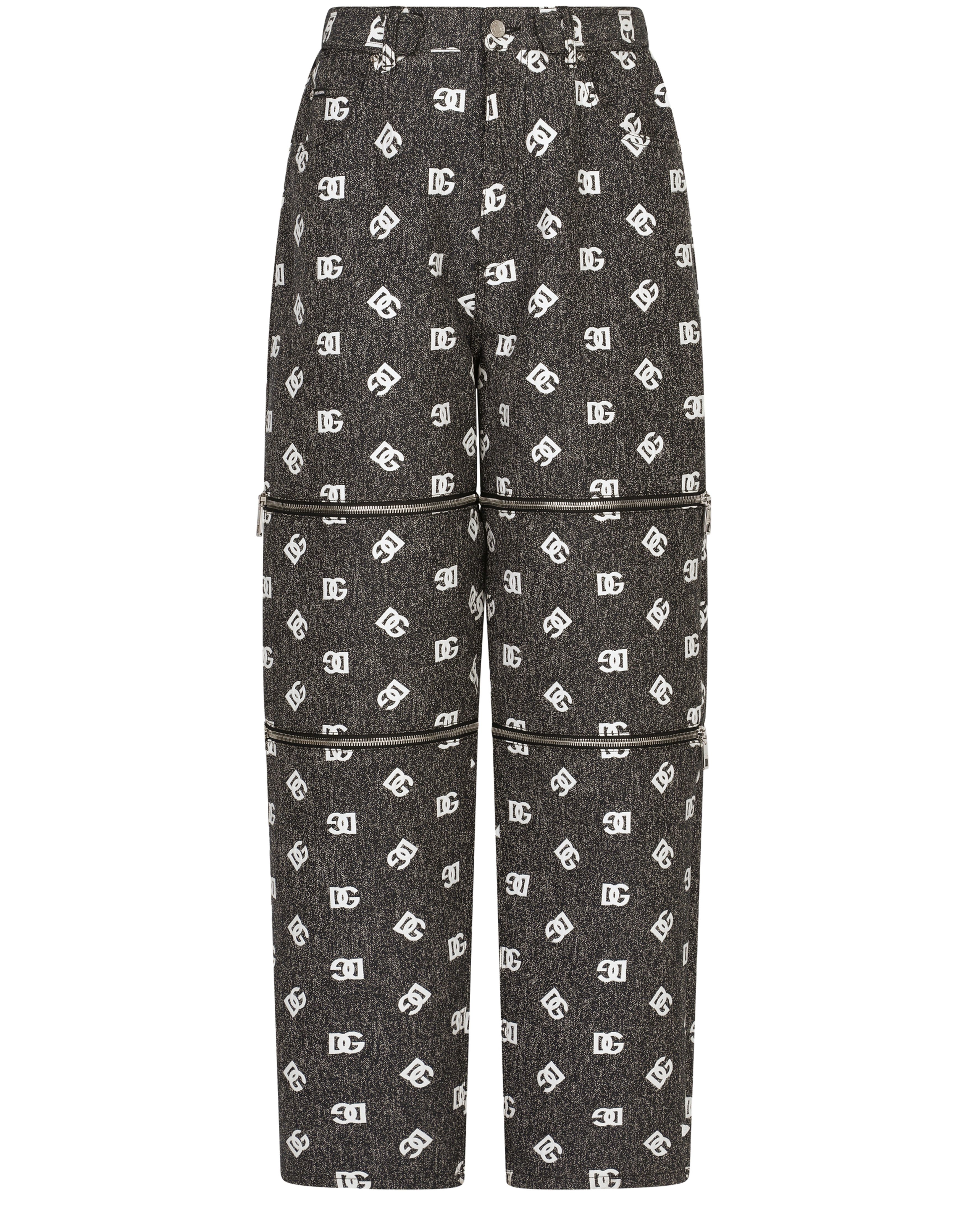 Dolce & Gabbana Jacquard denim effect DG logo pants