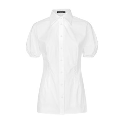 Dolce & Gabbana Puff sleeves cotton poplin shirt