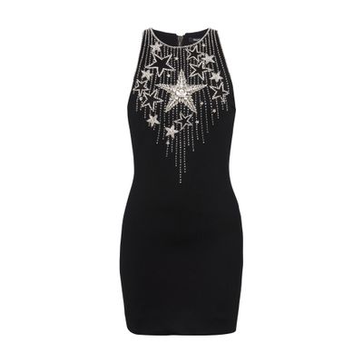 Balmain Short Stars Embroidered Dress