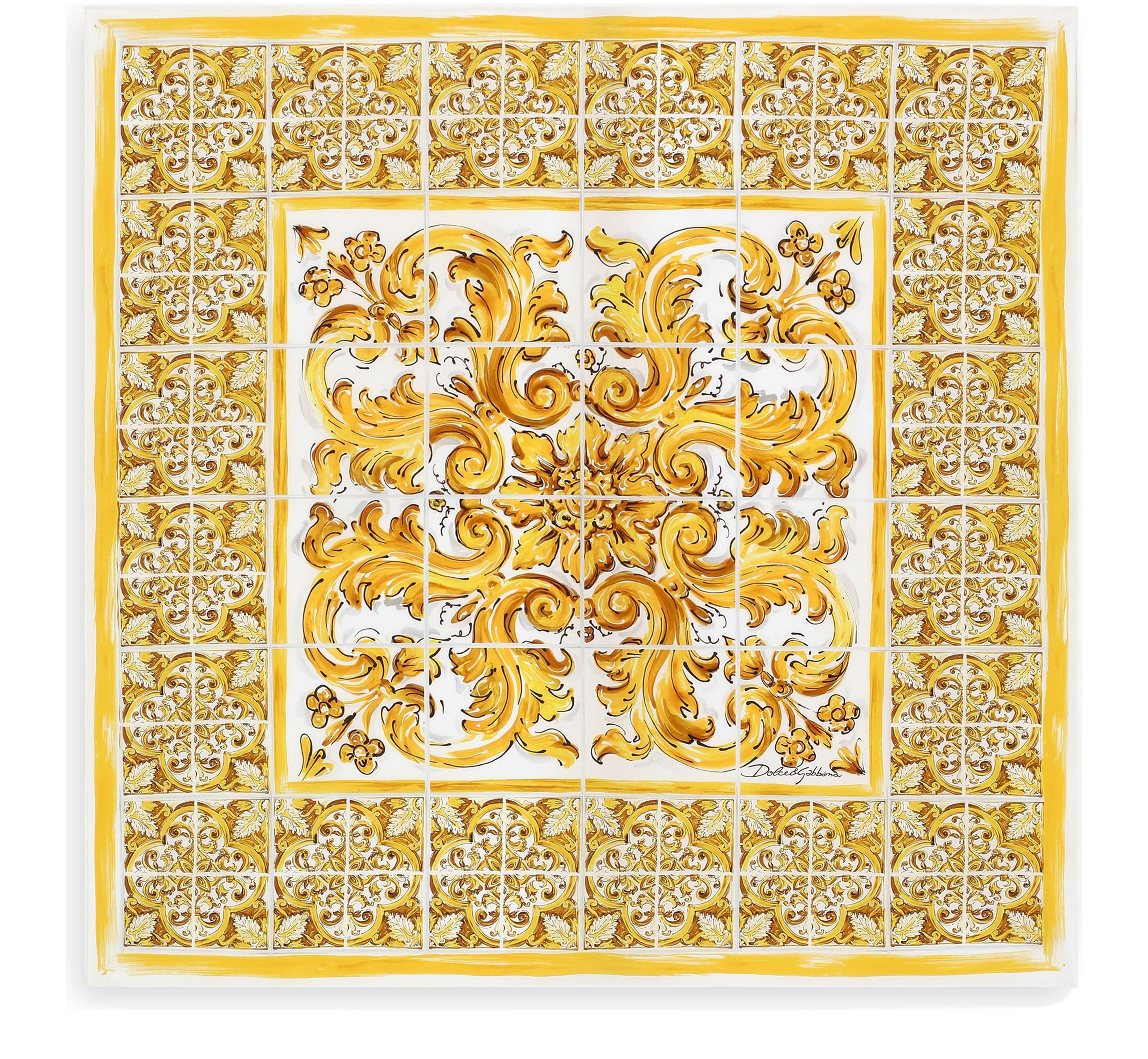 Dolce & Gabbana Majolica cotton foulard (70x70)