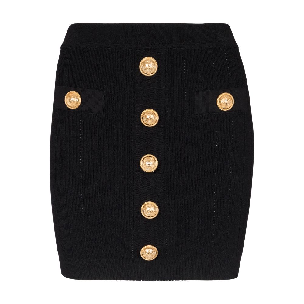 Balmain Knitted skirt with buttons