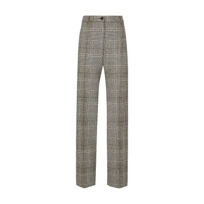 Dolce & Gabbana Flared glen plaid pants