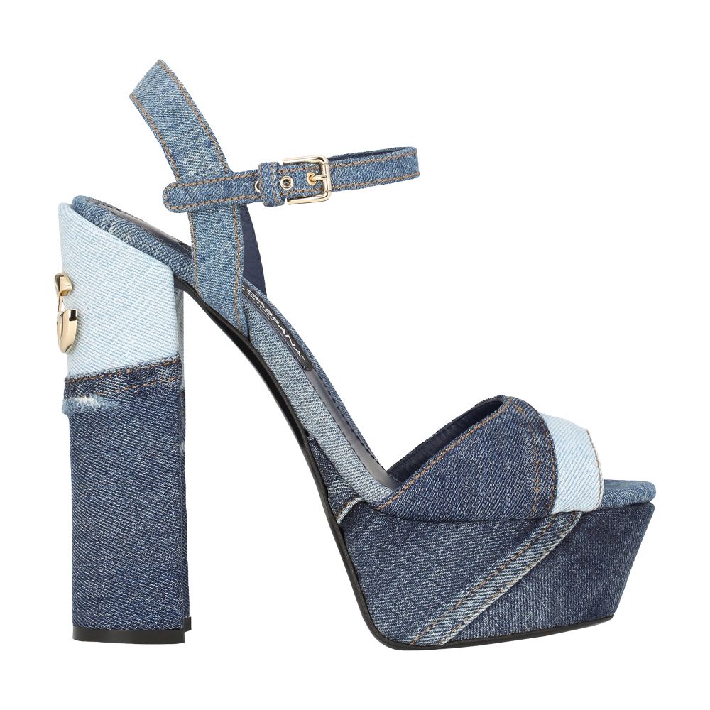 Dolce & Gabbana Patchwork denim platform sandals