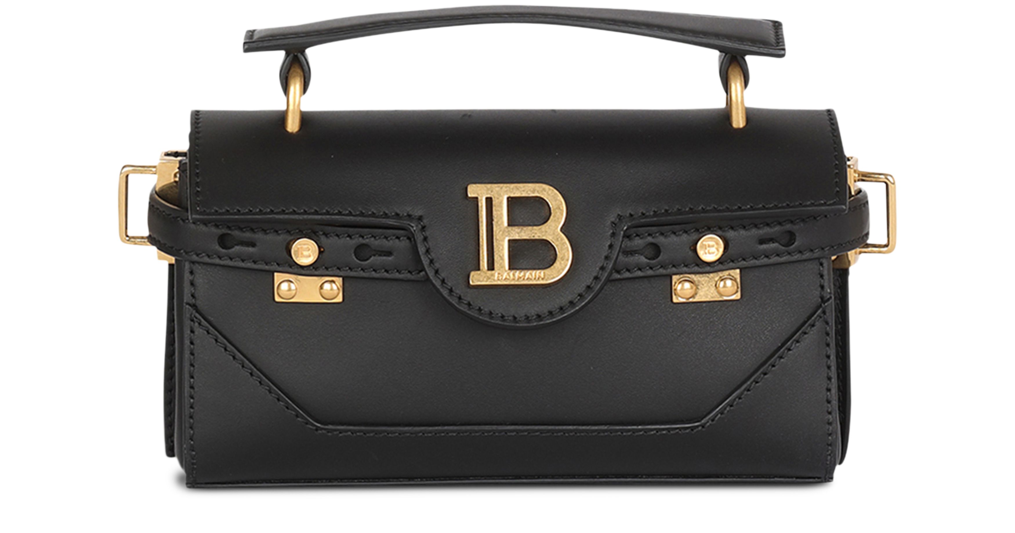 Balmain Smooth leather B-Buzz 19 bag