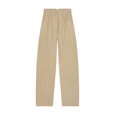 Cortana Ida striped linen and silk pant