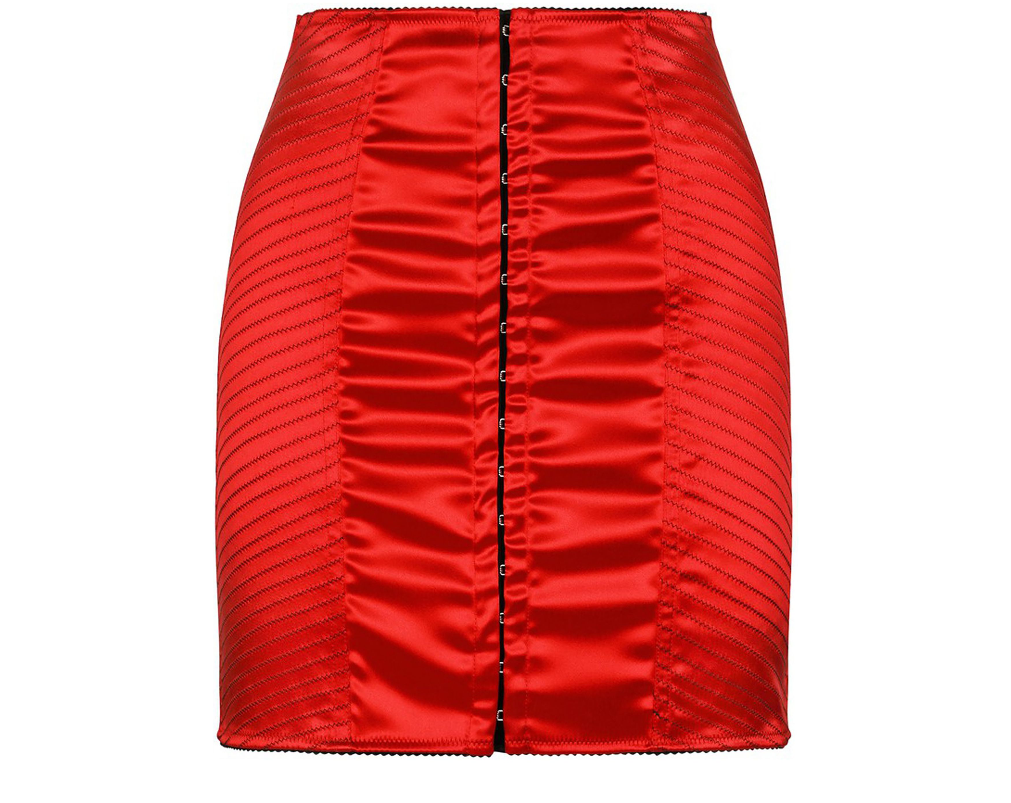 Dolce & Gabbana Satin miniskirt with hook-and-eye fastenings