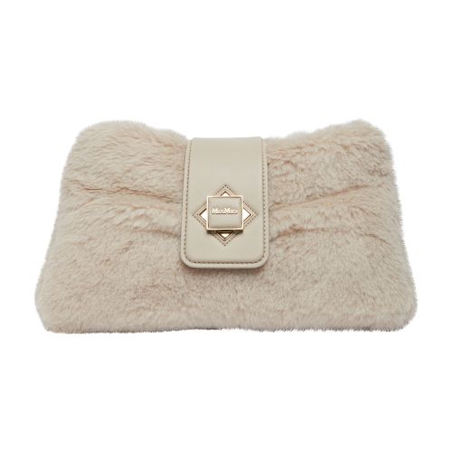 Max Mara Cuscino teddy clutch bag