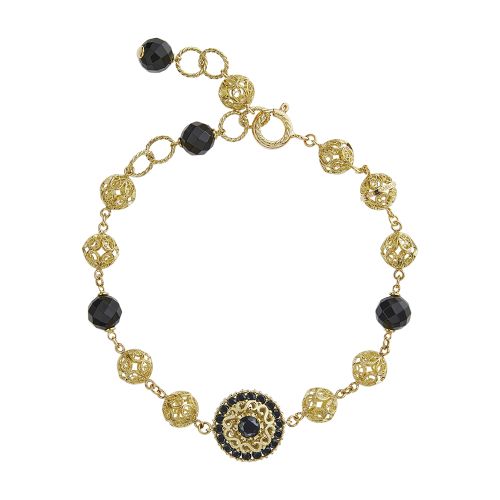 Dolce & Gabbana Gold bracelet with black sapphires