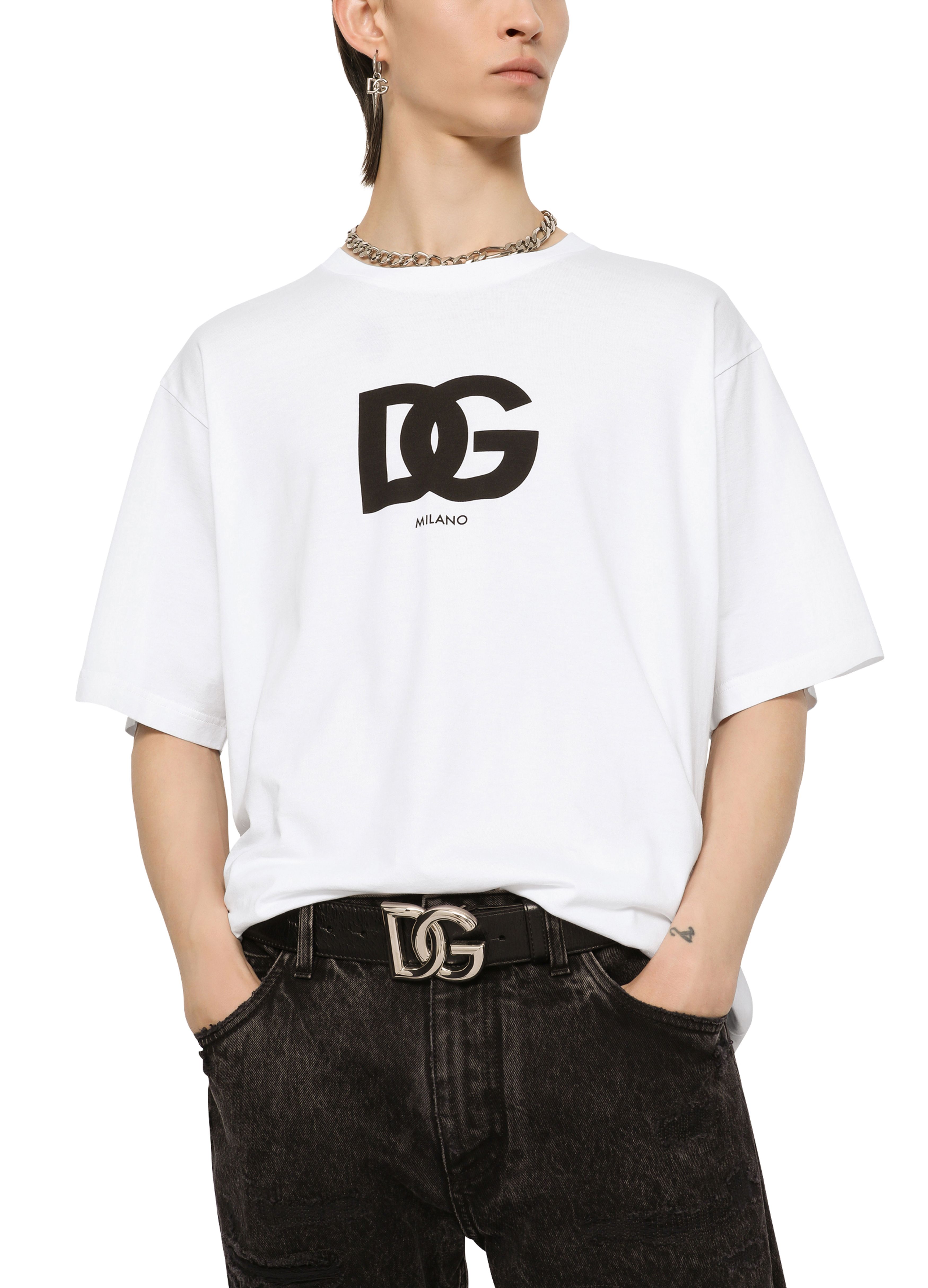 Dolce & Gabbana Cotton T-shirt with DG logo print