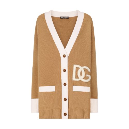 Dolce & Gabbana Long wool cardigan with embroidery