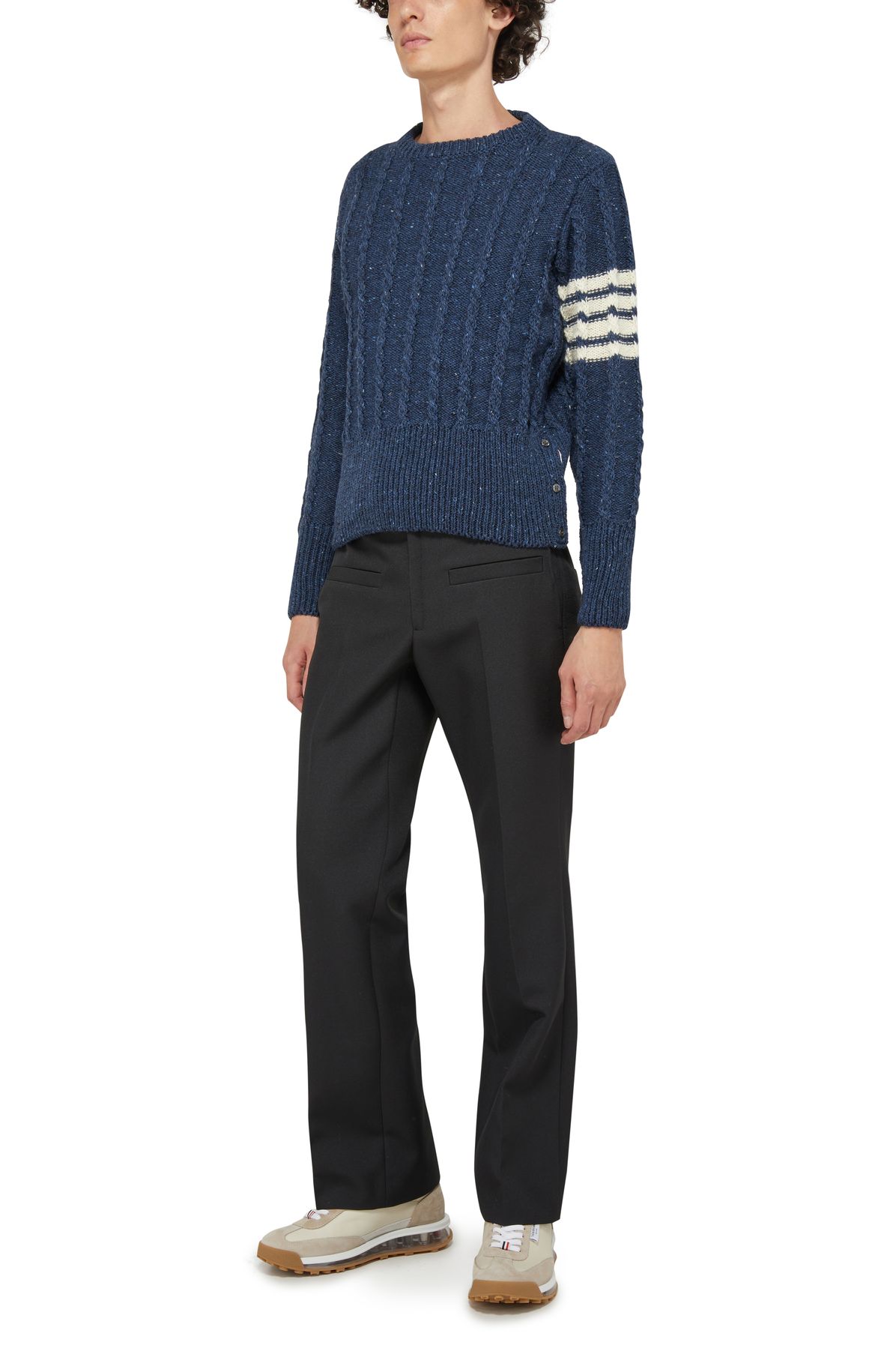 Thom Browne Twist Cable round-neck sweater