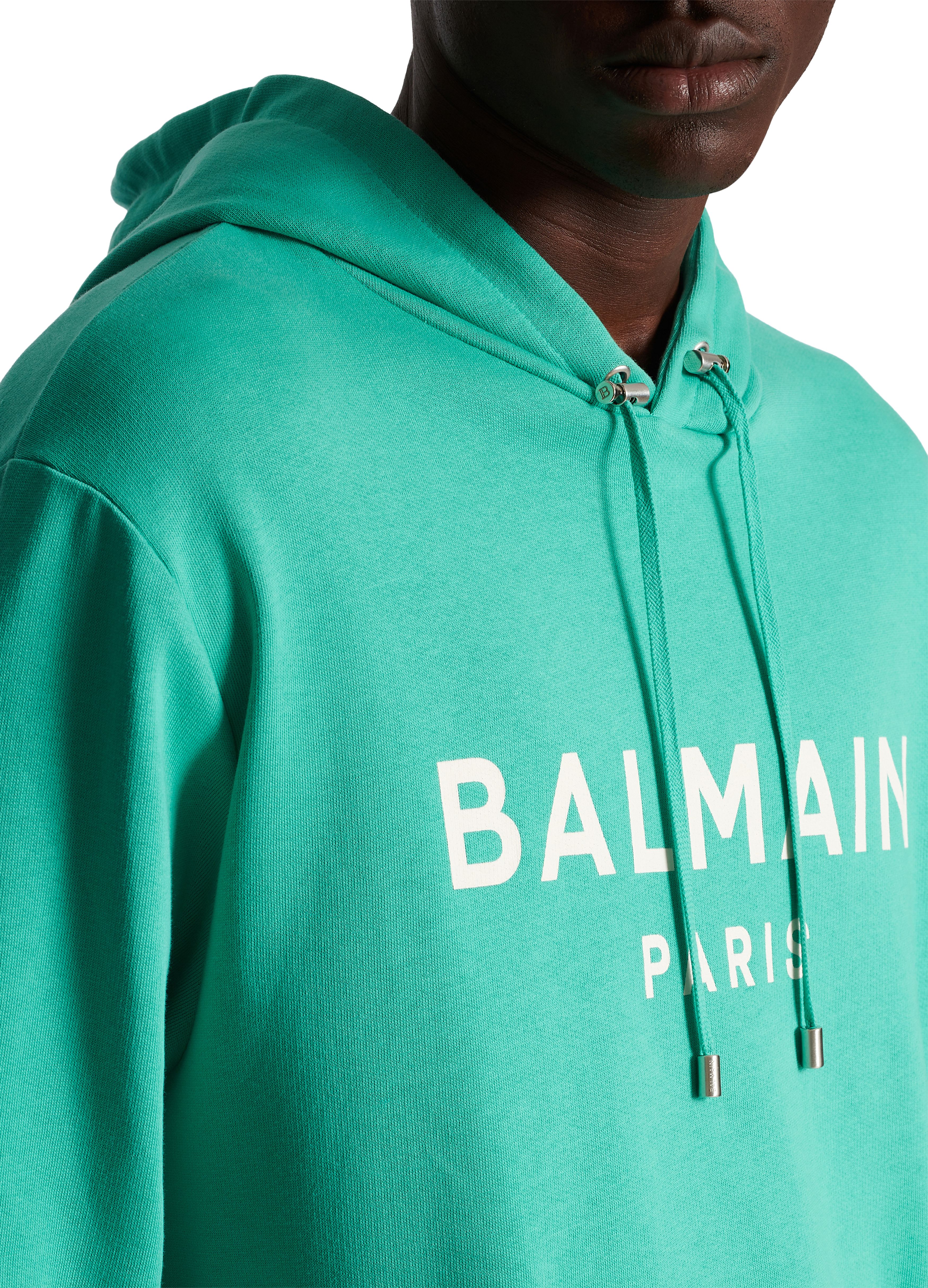 Balmain Balmain logo printed cotton hoodie