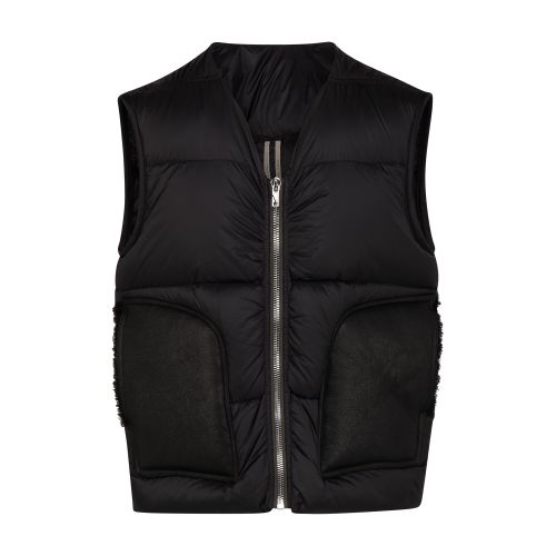 Rick Owens Cargo Sleeveless puffer jacket