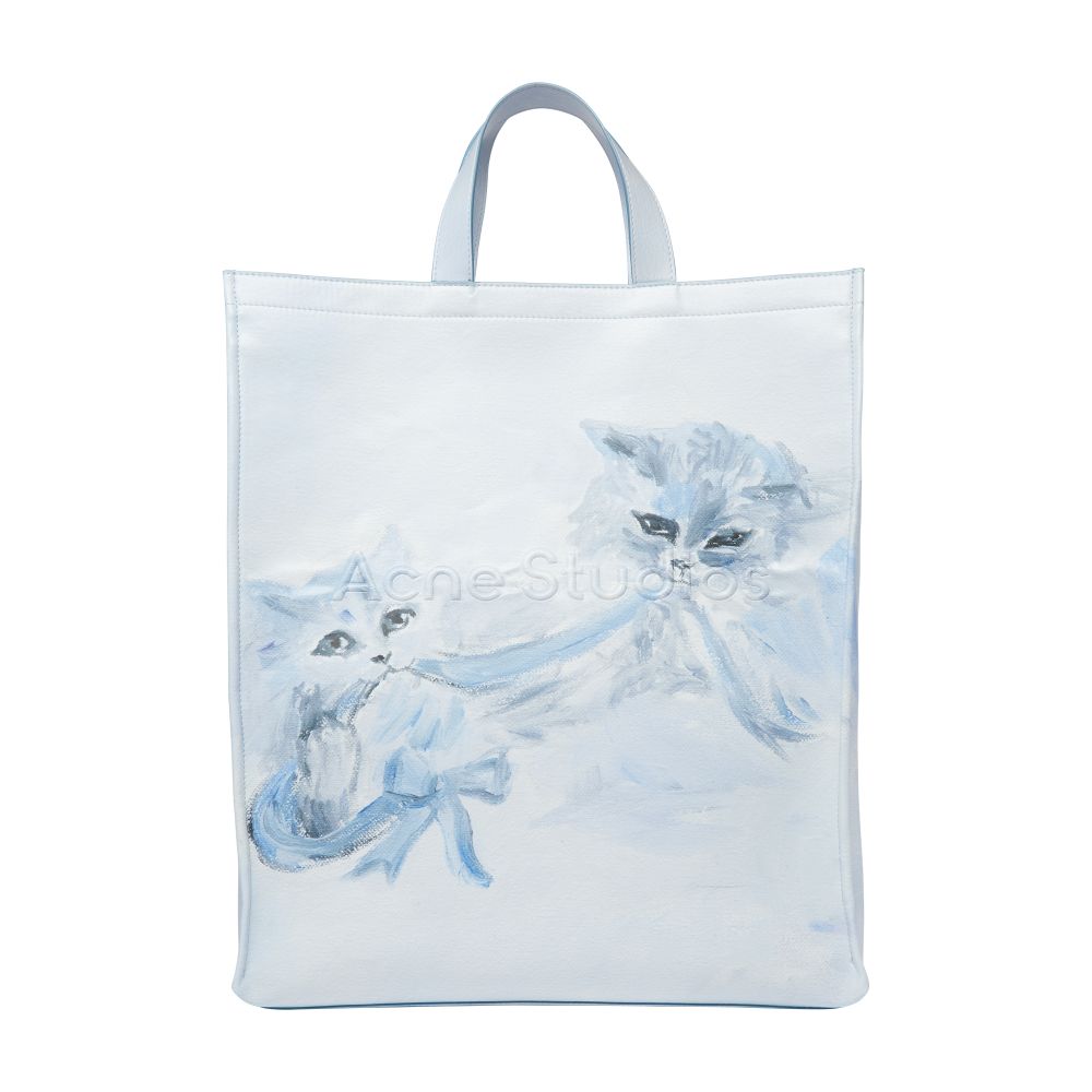 Acne Studios Logo Shopper Kilimnik Cat Print bag