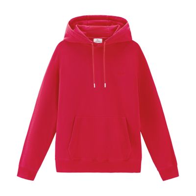 Woolrich Hoodie in cotton fleece with embroidered logo