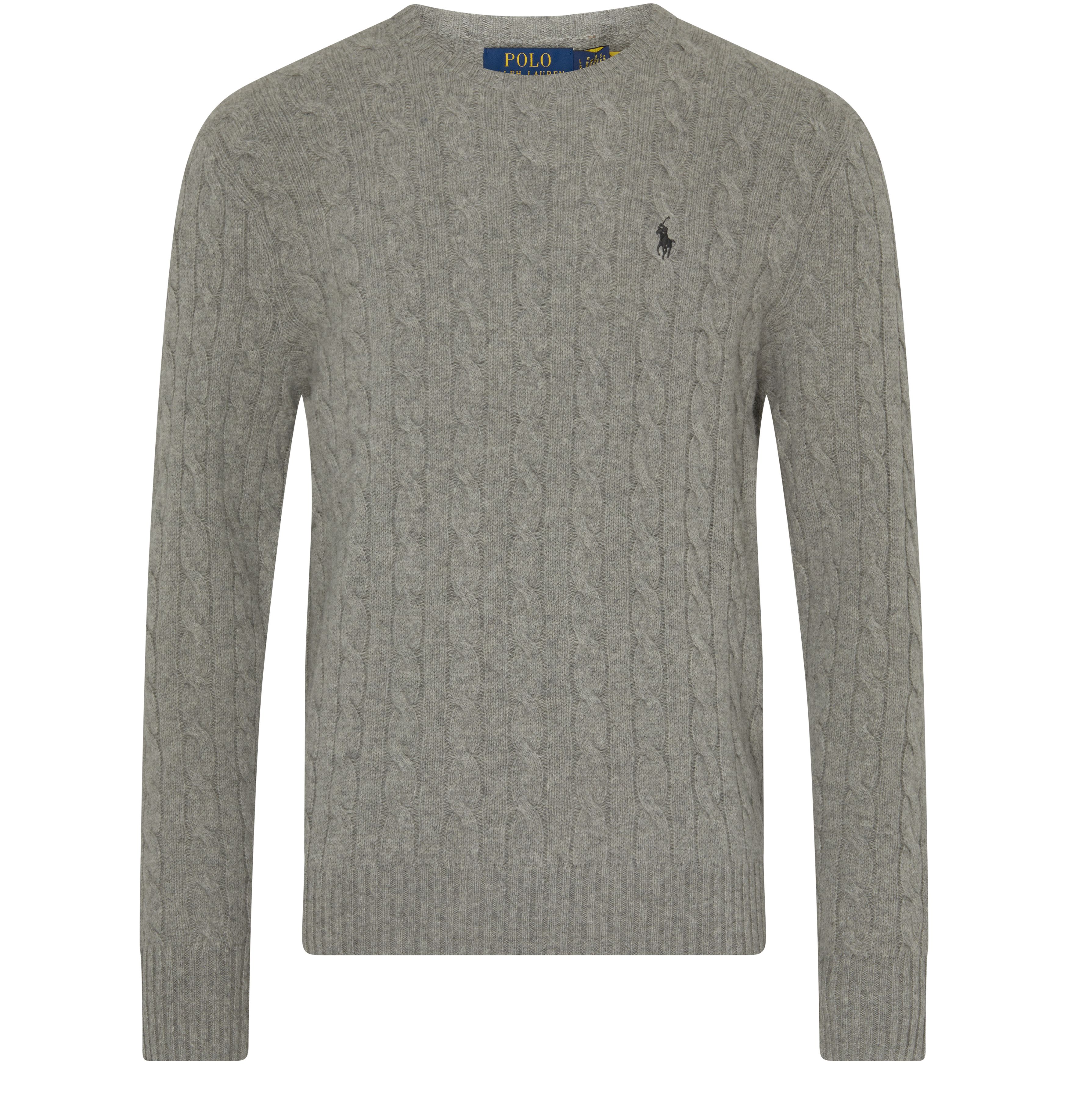 Polo Ralph Lauren Round-neck cable knit sweater with logo