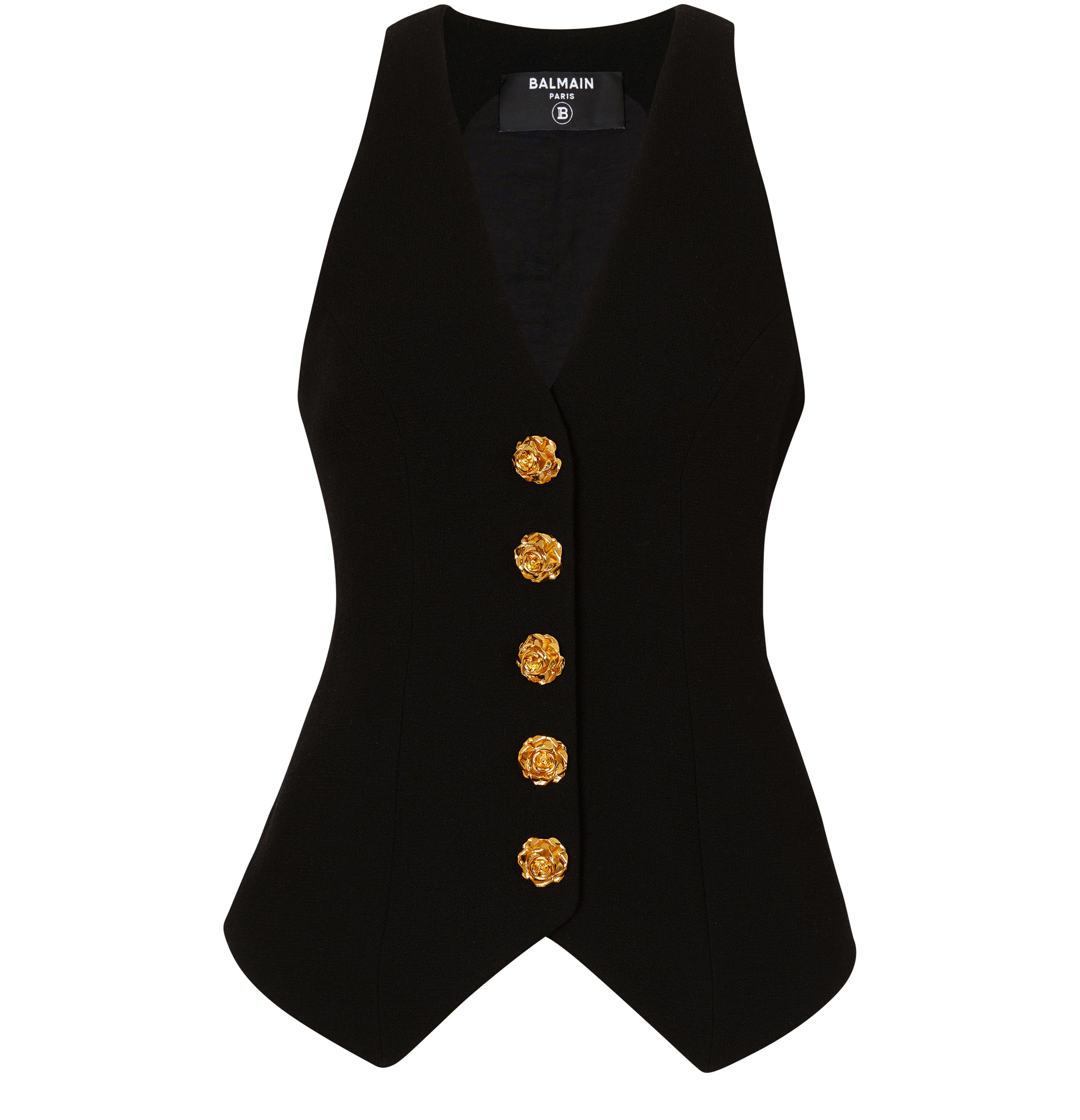 Balmain Double crêpe tailored waistcoat