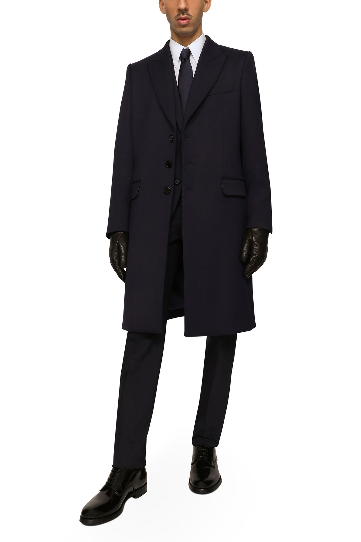 Dolce & Gabbana Single-breasted technical stretch wool coat