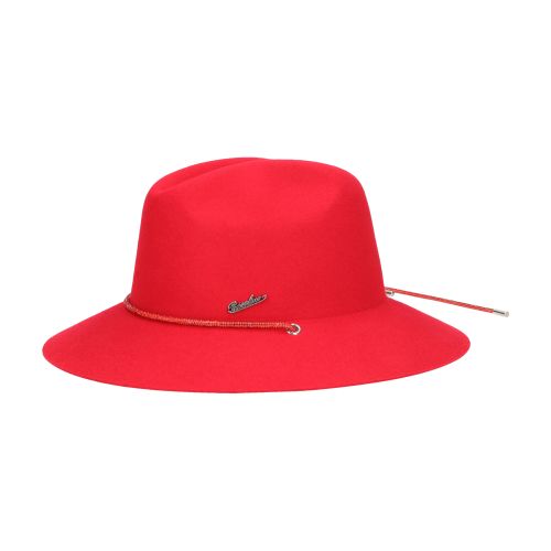 Borsalino Jo brushed felt with rhinestone string