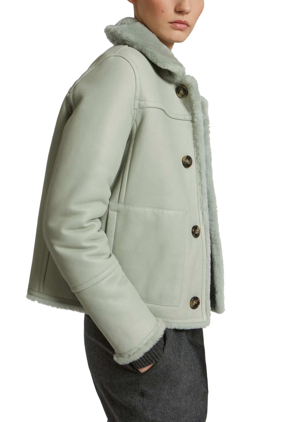 Yves Salomon Reversible cropped merino jacket