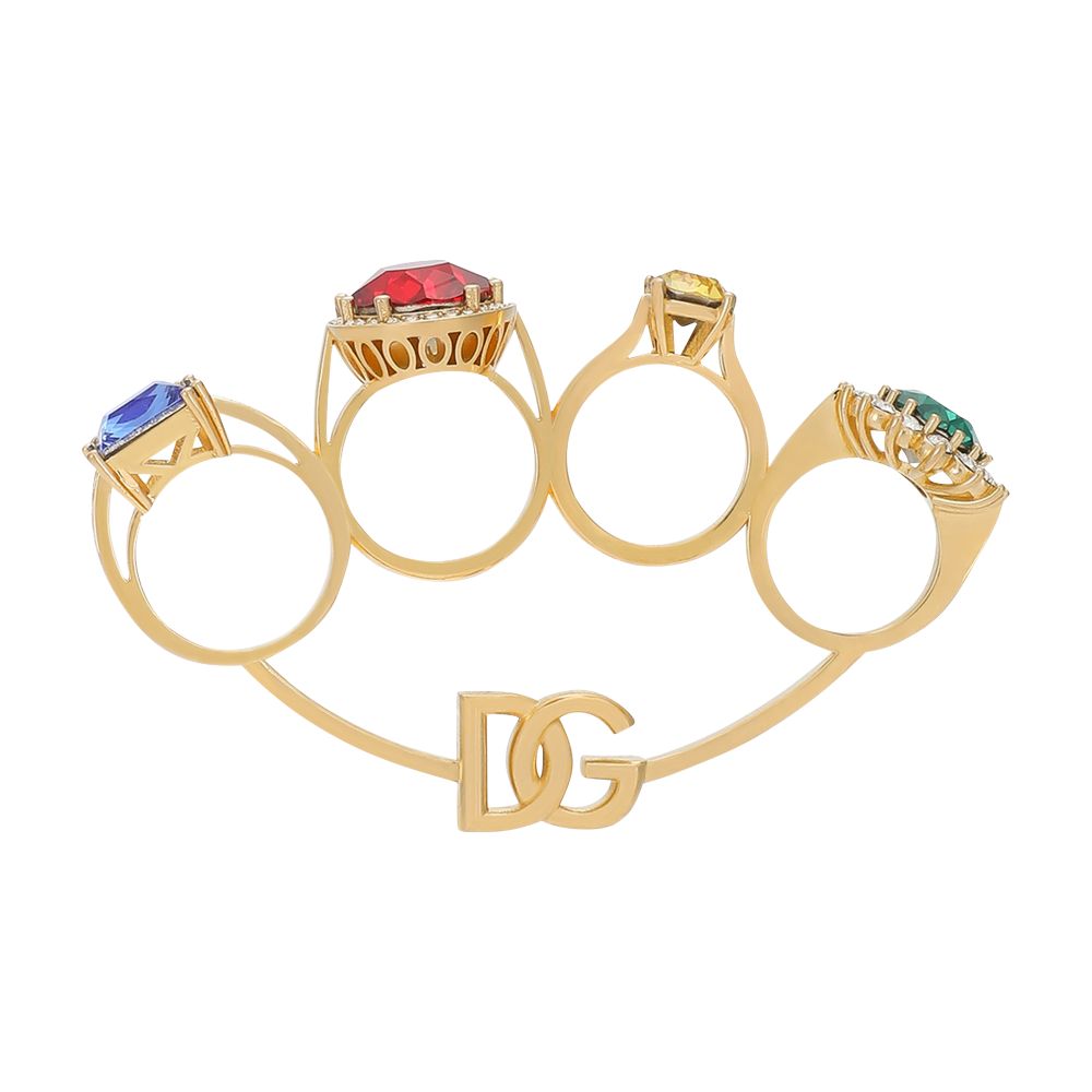 Dolce & Gabbana Knucklebuster ring with rhinestones