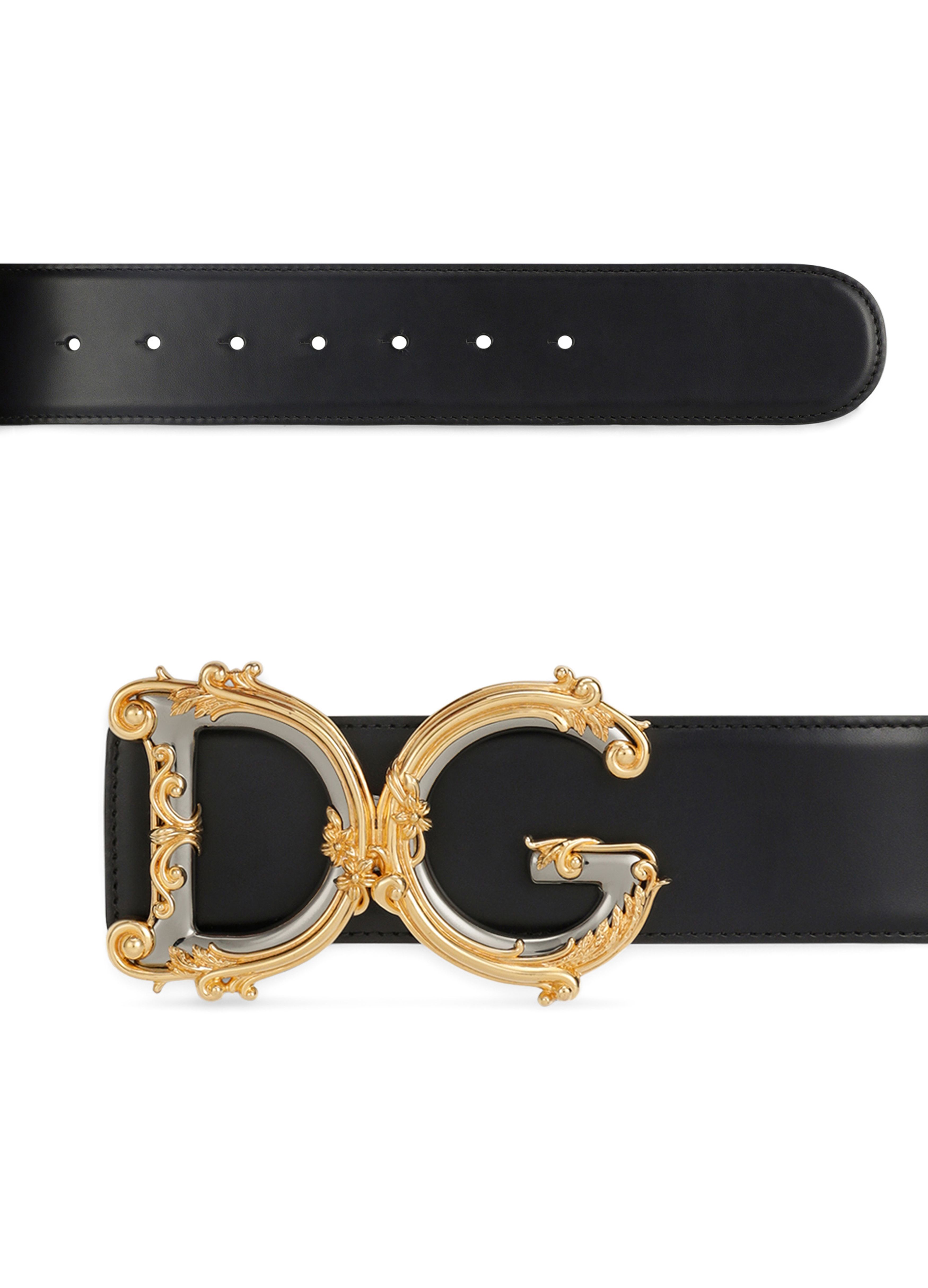 Dolce & Gabbana Calfskin belt with logo