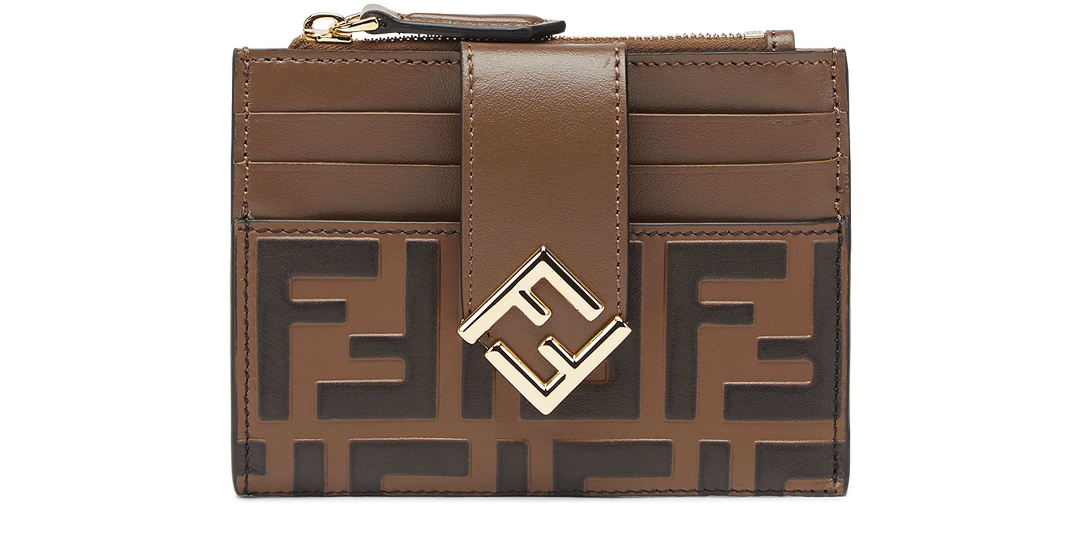 FENDI FF Diamonds Zip Card Case