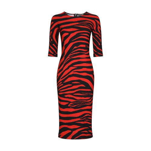 Dolce & Gabbana Zebra-print jersey midi dress