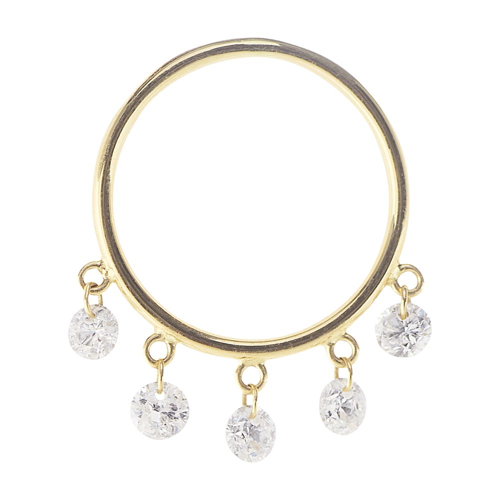 Persée Single earring Bohème mini 5 diamonds