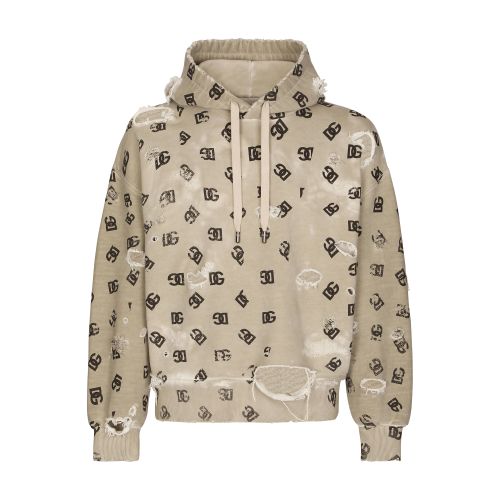 Dolce & Gabbana Washed jersey sweatshirt with DG Monogram print