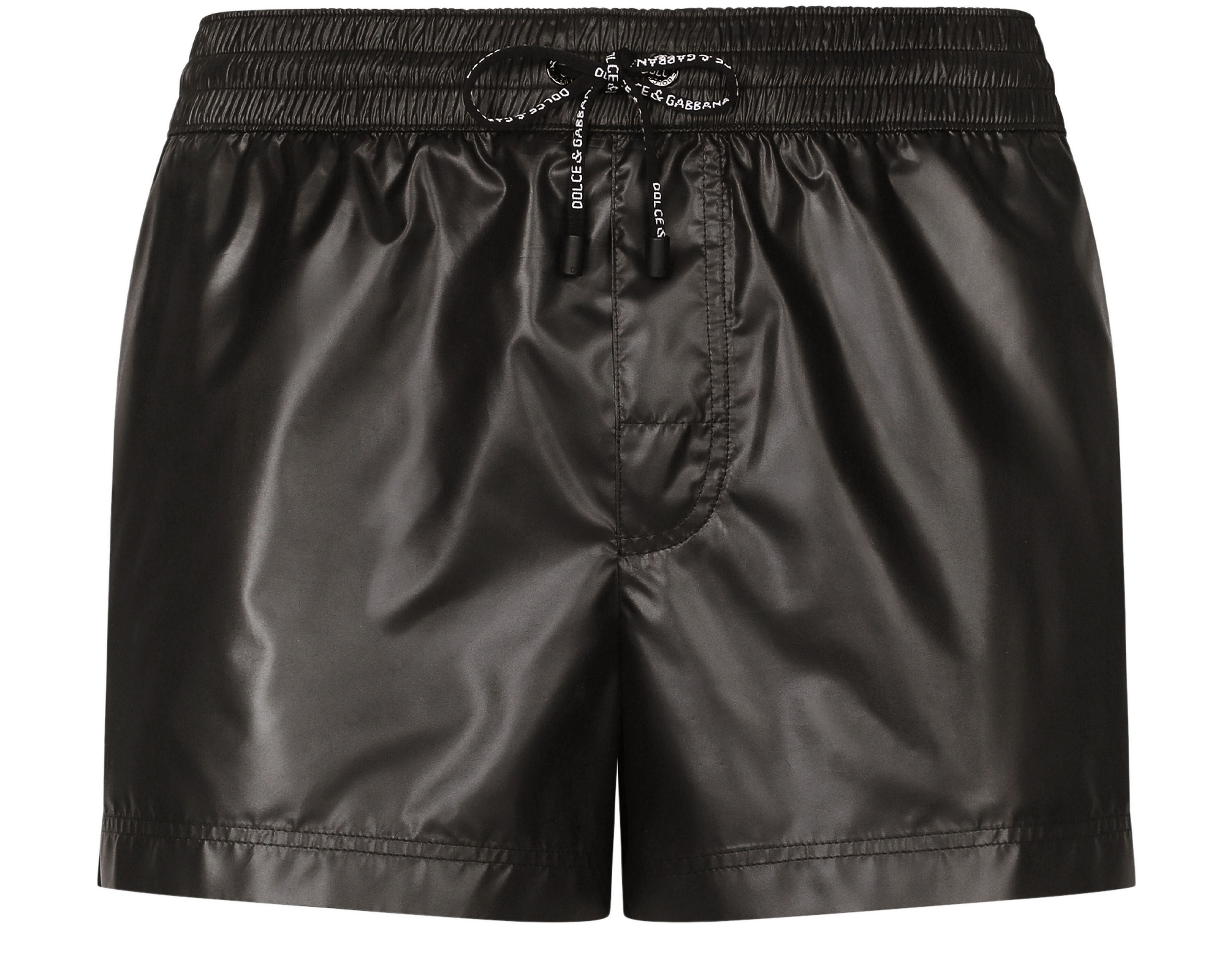 Dolce & Gabbana Logo Tape Short Nylon Swim Trunks