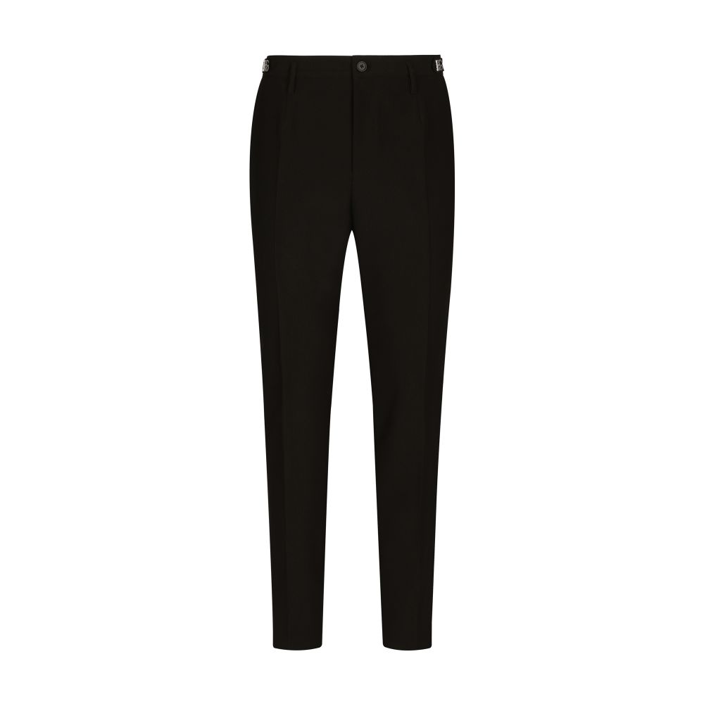 Dolce & Gabbana Technical Fabric Pants with Metal DG Logo