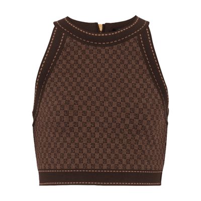 Balmain Mini Monogram Jacquard Top