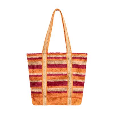  Large raffia cabas tote