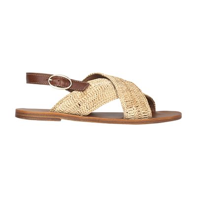  Flat fringed sandals