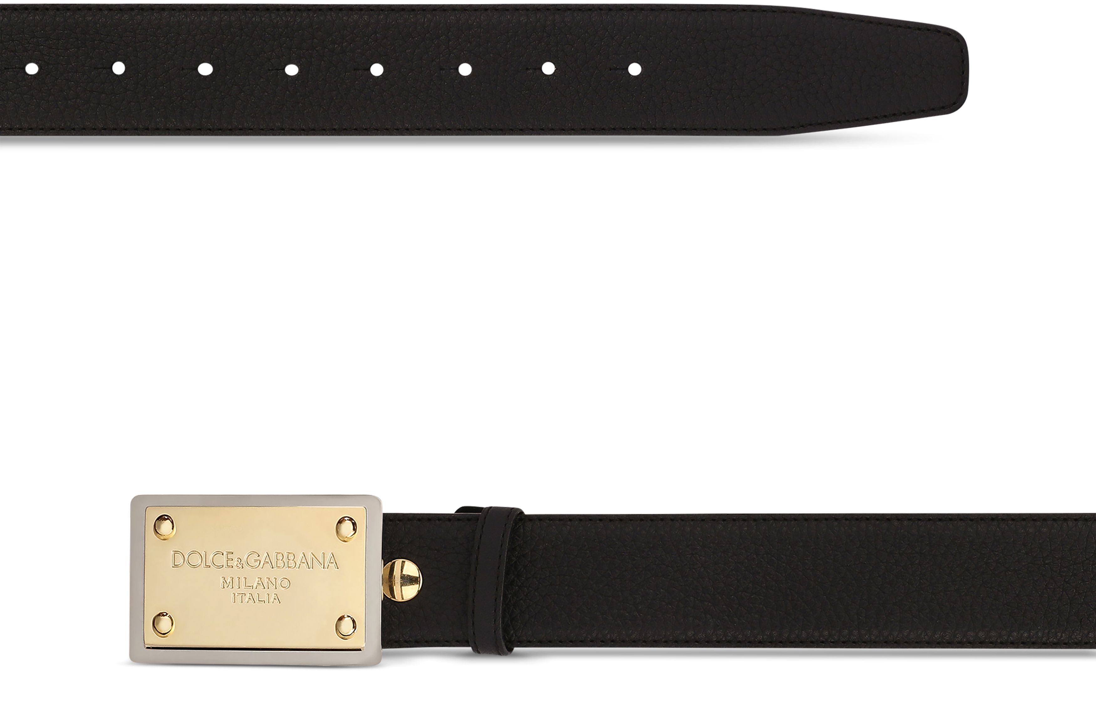 Dolce & Gabbana Grainy calfskin belt