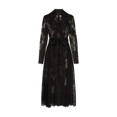 Dolce & Gabbana Chantilly Lace coat with belt