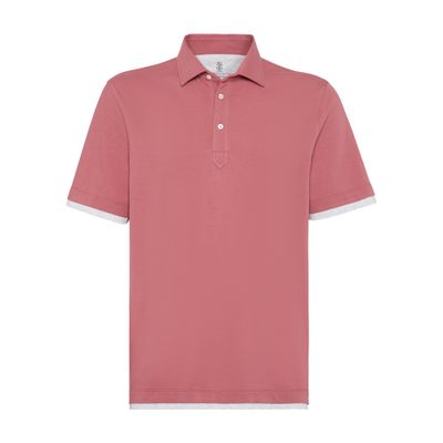 Brunello Cucinelli Polo shirt with superimposed effect