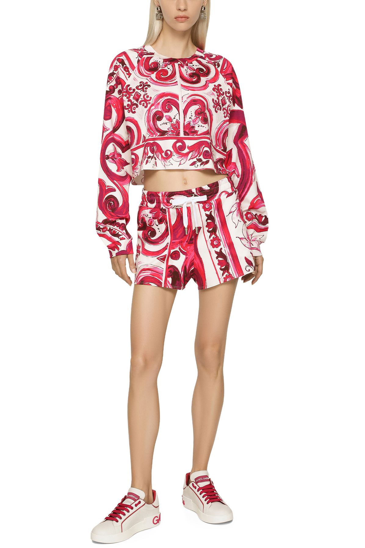 Dolce & Gabbana Majolica-print jersey sweatshirt