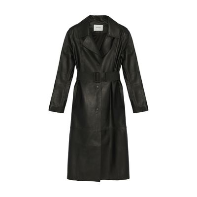 Yves Salomon Leather trench coat