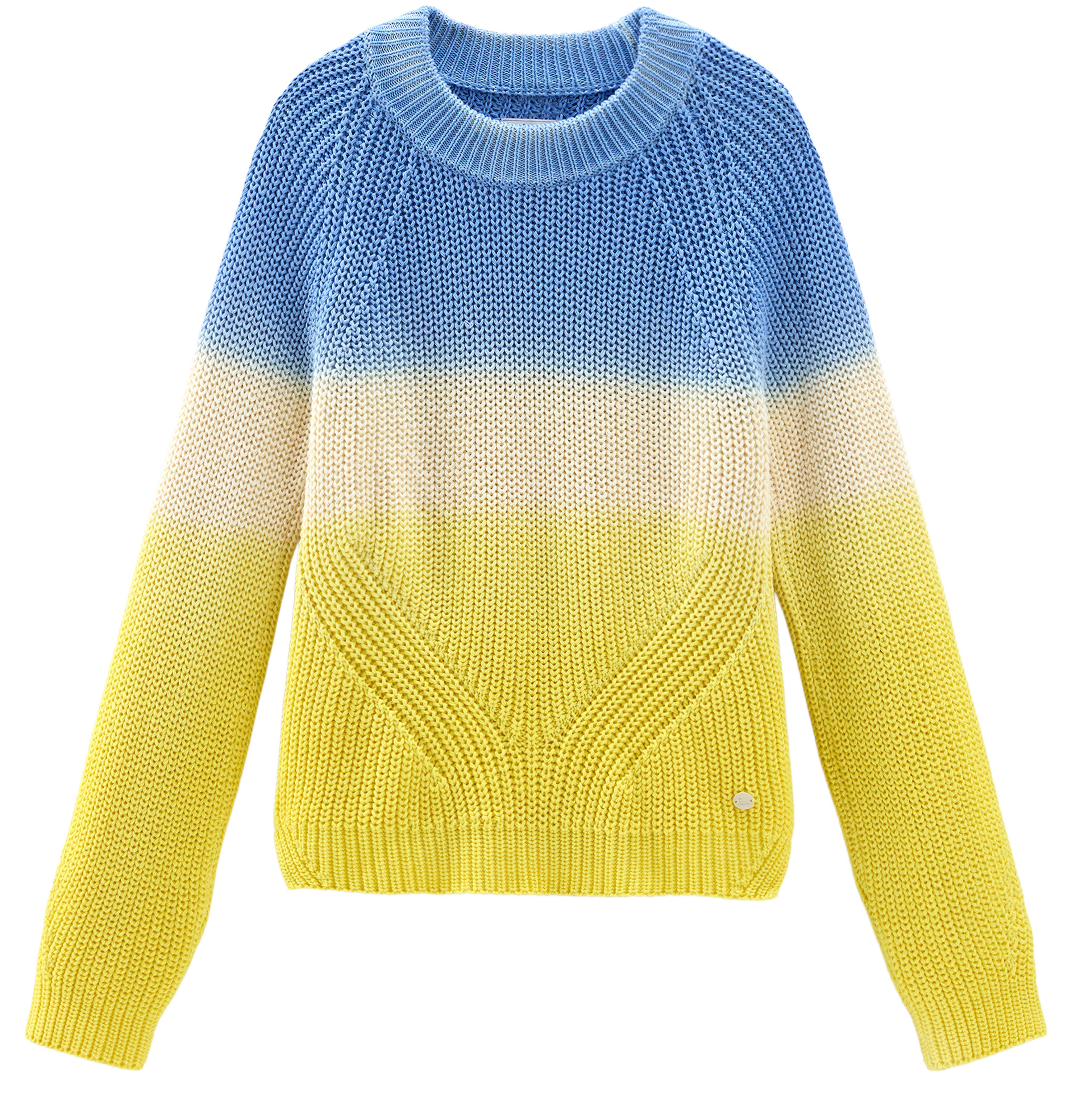 Woolrich Garment-dyed crewneck sweater in pure cotton